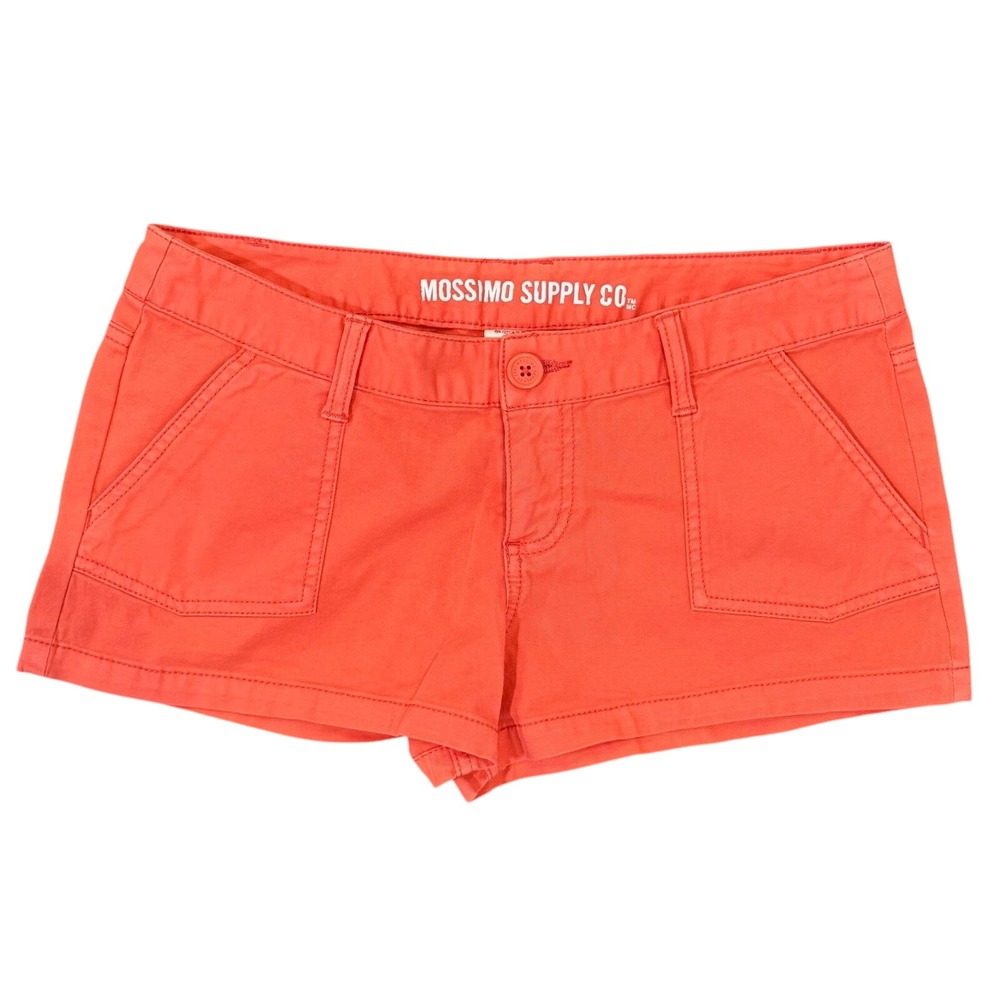 Mossimo Supply Co Y2K Coral Orange Low Rise Utility‎ Summer Beach Shorts Size 9